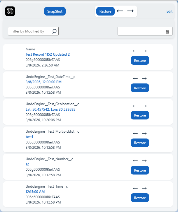 Record History Viewer
